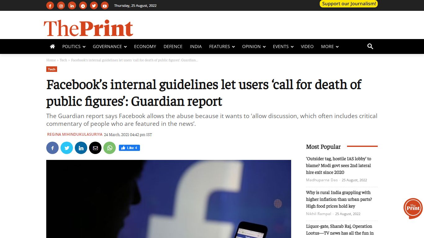 Facebook's internal guidelines let users 'call for death of public ...